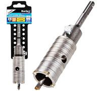 BlueSpot 35 | 40 | 50 | 82 & 110mm CORE DRILL Bit SDS + TCT Concrete Carbon Steel Hole Masonry DIY Pilot CNC YG8C Tungsten Cutter Holesaw Drainage Power Tools UK FREE P&P (35mm Core Drill (19522))
