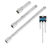BlueSpot 3pc 3/8" Drive Socket Extension Bar Set 75mm 150mm 250mm Long Reach