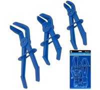Bluespot 3pc Flexible Offset Hose Pliers Clamp Plier Set Brake Radiator Pipes