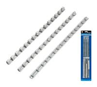 BlueSpot 3pc Socket Rail Set Retaining Storage Holder 1/4" 1/2" 3/8" Sockets