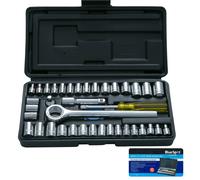 Bluespot 40 Pc 1/4" & 3/8" Drive Socket Set Metric Imperial Ratchet Extension