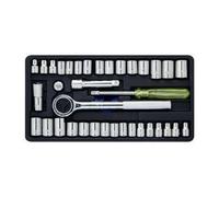 Blue Spot Socket Set 01535 - 40-Piece 1/4in & 3/8in Drive, Metric AF