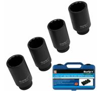 BlueSpot 4Pcs 1/2" Metric Cr-Mo Impact Sockets 30 - 36mm
