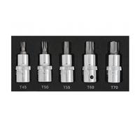BlueSpot 5 PCE Torx Bit 1/2" Set (T45-T70) (EVA FOAM)