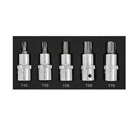 BlueSpot 5PCE 1/2" Torx Bit Set (T45-T70) (EVA Foam)