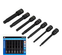 BlueSpot 7pc Extra Long Impact Spline Bit Sockets 3/8" Drive M5 - M14 Set