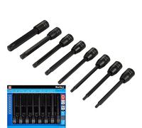 BlueSpot Tools Bluespot Impact Torx Extra Long 8Pc 3/8" Star Bit Socket Set T25 - T60 01593