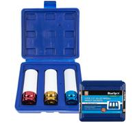 BlueSpot Alloy Wheel Nut Impact Socket Set 1/2" Drive 17 19 & 21mm Deep Sockets