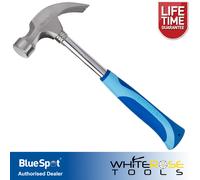 BlueSpot Claw Hammer Steel Shaft 20oz 560g Soft Grip Handle Bevelled Face