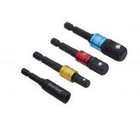 BlueSpot Colour Coded Impact Socket Adaptors (1/4"-3/8"-1/2") & Bit Holder