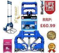 Blue Spot Folding Trolley 81860 Easy Wheeler – 70 kg max, height-adjustable handle