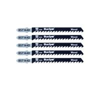 Blue Spot Tools 19004 5 Piece HCS Quick Cut Jigsaw Blades For Wood (6 TPI)