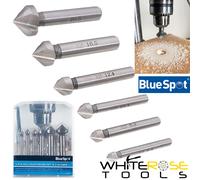 BlueSpot HSS Countersink Set 6pc 6.3mm-20.5mm Deburr Wood Metal Plastics