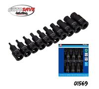 Blue Spot Impact Hex Bit Socket Set 10-piece 1/2" H4-H19