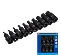 Blue Spot Impact Hex Bit Socket Set 10-piece 1/2" H4-H19