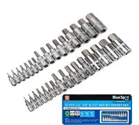 Blue Spot Tools Hex Bit Socket Set 32-piece - 1/4", 3/8", 1/2" drives, 2-19mm (1/4"-9/16")