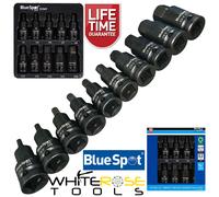 Blue Spot Impact Hex Bit Socket Set 10-piece 1/2" H4-H19