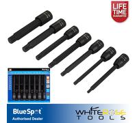 BlueSpot Impact Spline Socket Set Extra Long 110mm 3/8" Drive M5-M14 7 Piece