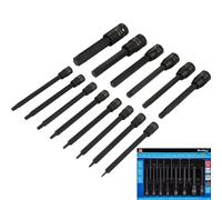 Blue Spot Tools 15 PCE 1/4", 3/8" & 1/2" Extra Long Impact Torx Bits Sockets (T6-T70)
