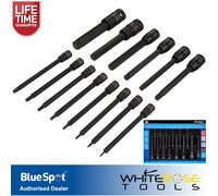 BlueSpot Impact Torx Socket Set Extra Long 110mm 1/4" 3/8" 1/2" Dr T6-T70 15pc