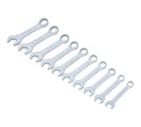 Blue Spot 4110 Chrome Vanadium Metric Stubby Spanner Set, Silver, 10-19 mm, Set of 10 Piece