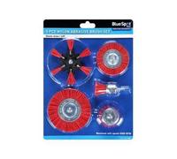 BlueSpot Tools Bluespot Nylon Abrasive Filament Brush Drill Set Rust Paint Remover Wood Metal