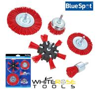 BlueSpot Nylon Abrasive Brush Set 5 Piece Polishing Rust Removal