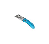 Bluespot Professional Folding Utility Knife - Stanley Lock Back Type Blue (29024) | Multi-Position Blade Slide, Blade Storage, Includes 5 Blades