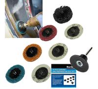 BlueSpot Sanding and Preparation Disc Set 50mm 2" 35pc 1/4" Mandrel Polishing