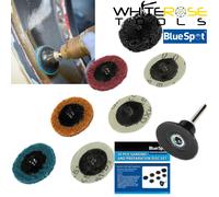 BlueSpot Sanding and Preparation Disc Set 50mm 2" 35pc 1/4" Mandrel Polishing