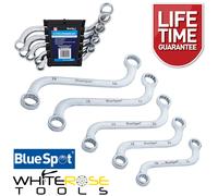 BlueSpot Spanner Wrench Set S Type Double Ended Ring 10-19mm Metric 5pc