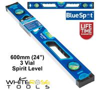BlueSpot Spirit Level 3 Vial 600mm 24" Aluminium Body Heavy Duty Lightweight