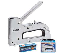BlueSpot Staple Gun 200 Staples Upholstery Adjustable Furniture Carpentry Tool