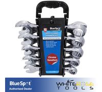 BlueSpot Stubby Combination Spanner Set Metric 10-19mm 10pc 04110