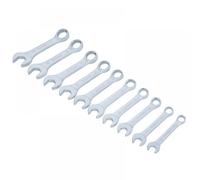 Blue Spot 4110 Chrome Vanadium Metric Stubby Spanner Set, Silver, 10-19 mm, Set of 10 Piece