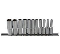 11 Piece 1/4" Metric Deep Socket & Rail Set 4 -13mm