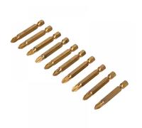 Blue Spot Tools 10PCE 50MM PZ2 S2 Titanium Coated Power Bit Set