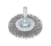 Bluespot Tools 19221 Flat Steel Wire Wheel Brush 50mm X 6mm Arbor B/s19221