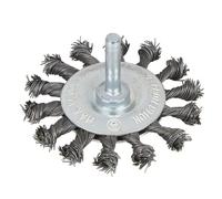 Blue Spot Twist Knot Flat Wire Wheel 75mm 6mm Shank