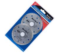 BlueSpot Tools 2 X 115mm Turbo Diamond Angle Grinder Grinding Stone Concrete Cutting Disc 4.5"