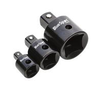 BlueSpot Impact Socket Adapter Adaptor Set 3-Piece Reducers 3/4" F x 1/2" M, 1/2" F x 3/8" M, 3/8" F x 1/4" M