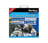 BlueSpot Tools - 210mm Circular Saw Blade Set, 3 Piece
