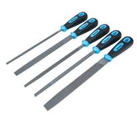 Blue Spot 22654 File Set With Double Colour Handle (5 Pieces) - Handled 5 200mm - file set handled 5 200mm bluespot piece 8in 22654 5pc tools