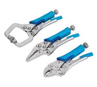 BlueSpot 3 Piece Mini Locking Plier and C Clamp Set