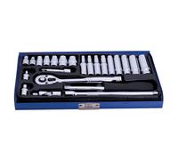BlueSpot Tools B/S1531-TOOLBANK 24 Piece Metric Socket Set Heavy Duty Profession
