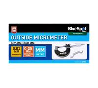 BlueSpot Tools Blue Spot Tools - 0-25mm X 0.01mm Outside Micrometer
