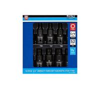 BlueSpot Tools Blue Spot Tools - 10-Piece 1/2Inch Impact Torx Bit Socket Set (T20-T70)
