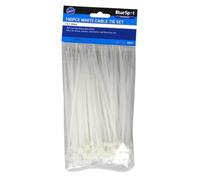 100 Pack White Cable Tie Set 150mm