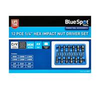 BlueSpot Tools Blue Spot Tools 12-Piece 1/4In Hex Impact Nut Driver Set