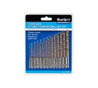 BlueSpot Tools Blue Spot Tools - 13 Pce Hex Fitting Titanium Drill Bit Set